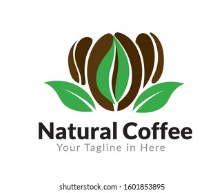 Natural coffee logo design inspiration