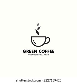 natural coffee logo design vector.eps