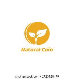 Natural Coin Logo Business and Vector