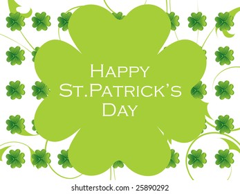 natural color shamrock with swirl design
