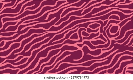 Natural colorful vector background. Abstract liquid wavy background. Minimal trendy cover template. Ebru aqua ink painting on water. Ebru style. Groovy Waves Seamless Pattern. Illustration.