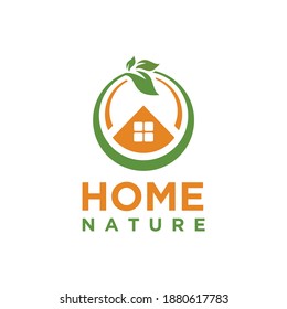 natural comfortable home safe logo design illustration