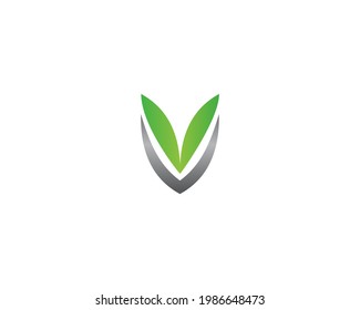 natural concept logo design icon template