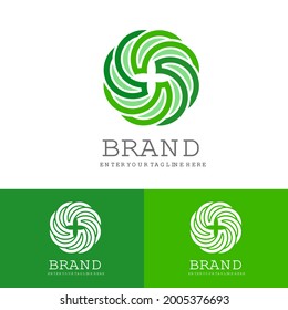 LOGOTIPO DE VECTOR SIMBÓLICO DE CONCEPTO NATURAL, LOGOTIPO DE CÍRCULO CON LÁGRIMAS NATURALES Y ELEMENTOS DE RAÍZ. PERFECTO PARA EL MUNDO DE LA SALUD Y EL MEDIO AMBIENTE