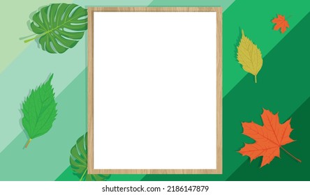 Ilustración de espacio de copia vectorial de concepto natural, fondo de naturaleza verde en blanco