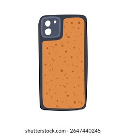 desenho animado caso de telefone de cortiça natural. protetor elegante, vegan único, orgânico à prova de choque natural cortiça telefone caso sinal.