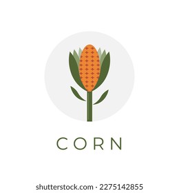 Natural corn Simple Vector Illustration Logo
