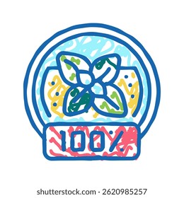 natural cosmetic doodle icon sketch vector. natural cosmetic sign. isolated symbol illustration