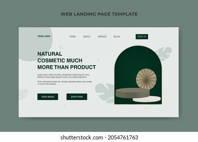 Natural Cosmetic Products Landing Page Template