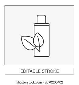  Natural cosmetics line icon. Organic toner for skin care routine. Cosmetology concept. Isolated vector illustration. Editable stroke