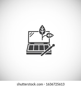 Natural cosmetics related icon on background for graphic and web design. Creative illustration concept symbol for web or mobile app.