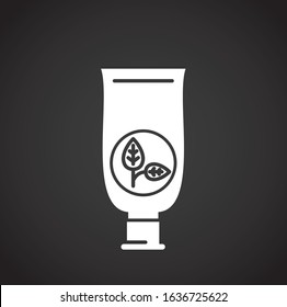 Natural cosmetics related icon on background for graphic and web design. Creative illustration concept symbol for web or mobile app.