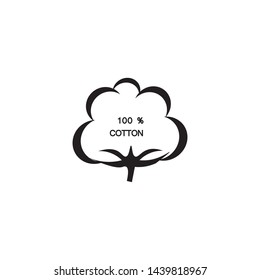 natural cotton icon logo design