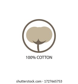 vector de logotipo de icono de algodón natural