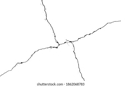 Natural cracks background. Vector overlay texture of cracked surface. One color graphic resource.