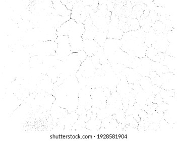 Natural cracks background. Vector overlay texture of cracked surface. One color graphic resource.