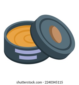 Natural cream icon isometric vector. Coconut cosmetic. Beauty lotion