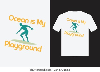 natural creative Surfing in batch t-shirt design