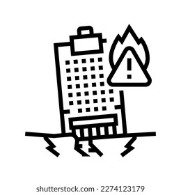 Symbol der natürlichen Krisenlinie, Vektorgrafik. natürliches Krisenzeichen. isoliertes Kontursymbol