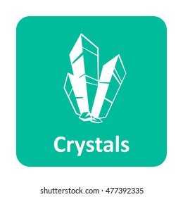 Natural crystals vector icon for web and print