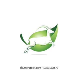 Design-Vorlage für das Logo für natürliches Hirsch