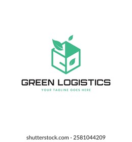 Natural Delivery Icon Logo Design Element. Ecodelivery concept with logistics truck icon, eco-friendly distribution and delivery sign, international green free trade - stock vector, green fast deliver