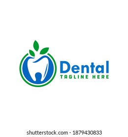 natural dental health modern logo design