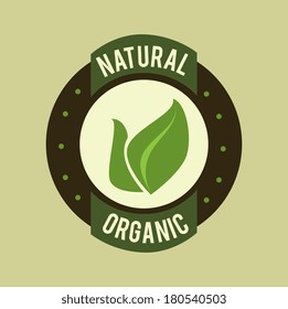 natural design  over beige background vector illustration 