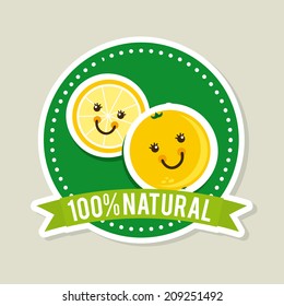 natural design over gray background vector illustration