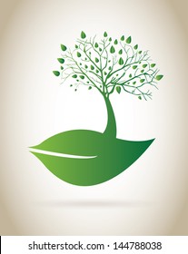 natural design over green background vector,illustration