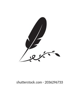 natural design vector pen illustration feather