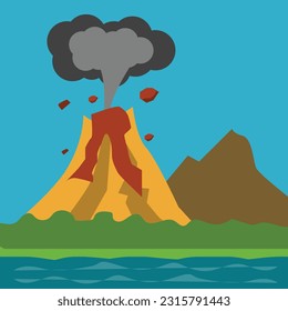 Natural disaster background illustration poster