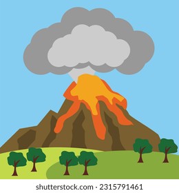 Natural disaster background illustration poster