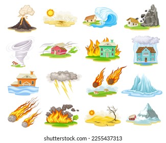 Natural Disaster and Cataclysm Scene Big Vector Set