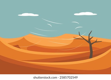 Natural Disaster concept. Colored flat vector illustration isolated.