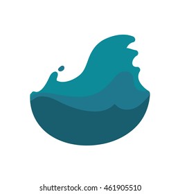 Natural Disaster concept represented by flood icon. Isolated and flat illustration
