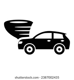 Natural Disaster Crash Icon, Vector Graphics