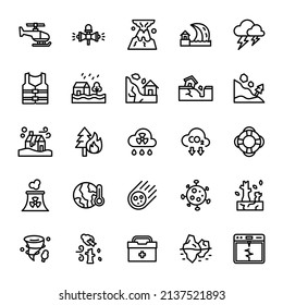 natural disaster icon illustration vector graphic