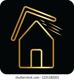 Natural disaster icon for web and print 