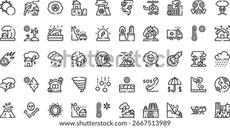 Natural disaster icons High-Quality Vector Icons Collection with Editable Stroke. Ideal for Professional and Creative Projects