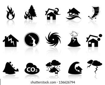 Natural Disaster Icons Set