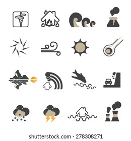 Natural disaster icons,Vector