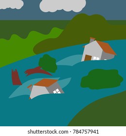 Natural Disaster Illustration Vector