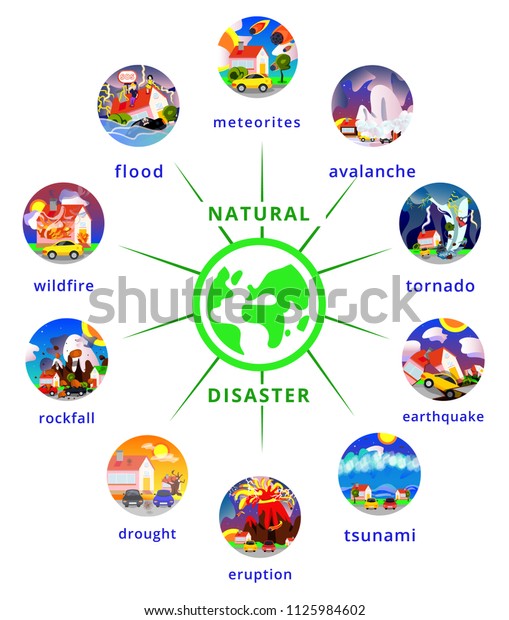 Natural Disaster Infographics Catastrophe Crisis Flood Nature