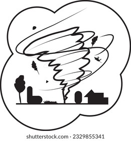 natural disaster, storm ,natural disaster,ideas for corporate resources presented in line art icons, and flat design.