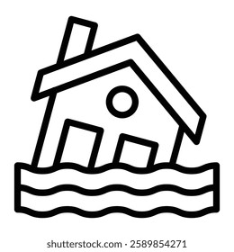 Natural Disaster Vector Line Icon Design For Personal And Commercial use