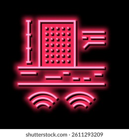 natural disasters building modeling neon light sign vector. natural disasters building modeling sign. isolated symbol illustration