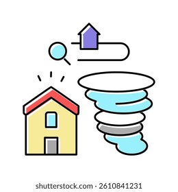 natural disasters color icon vector. natural disasters sign. isolated symbol illustration