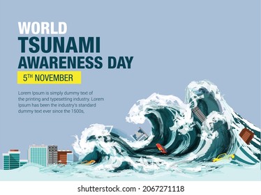 Natural disasters tsunami ,World Tsunami Awareness Day