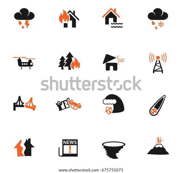 natural\
disasters web icons for user interface\
design